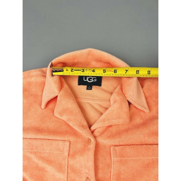 UGG Women's‎ S Saniyah Button Up Crop Top Terry Shirt - Picture 6 of 11